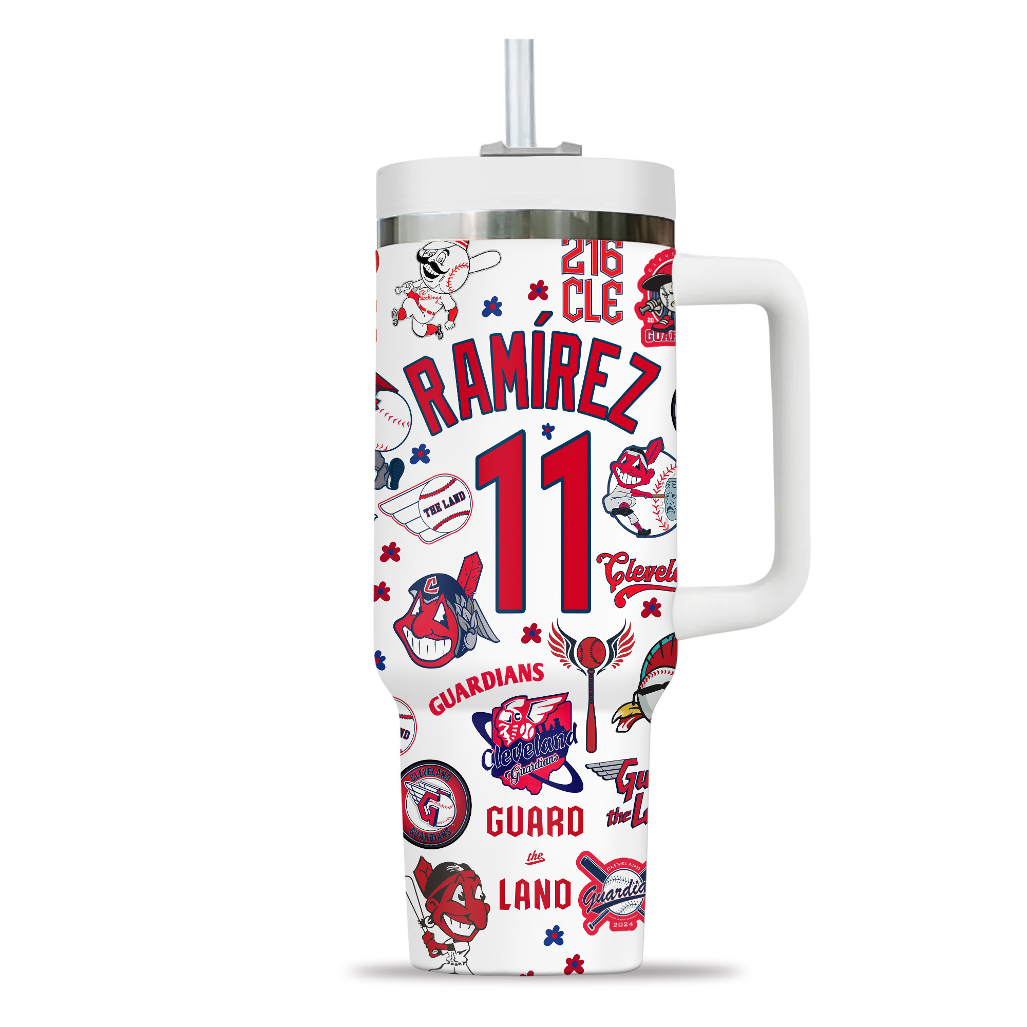 Cleveland Guardians MLB Custom Stanley Cup 40 oz 30 oz Tumbler With Handle