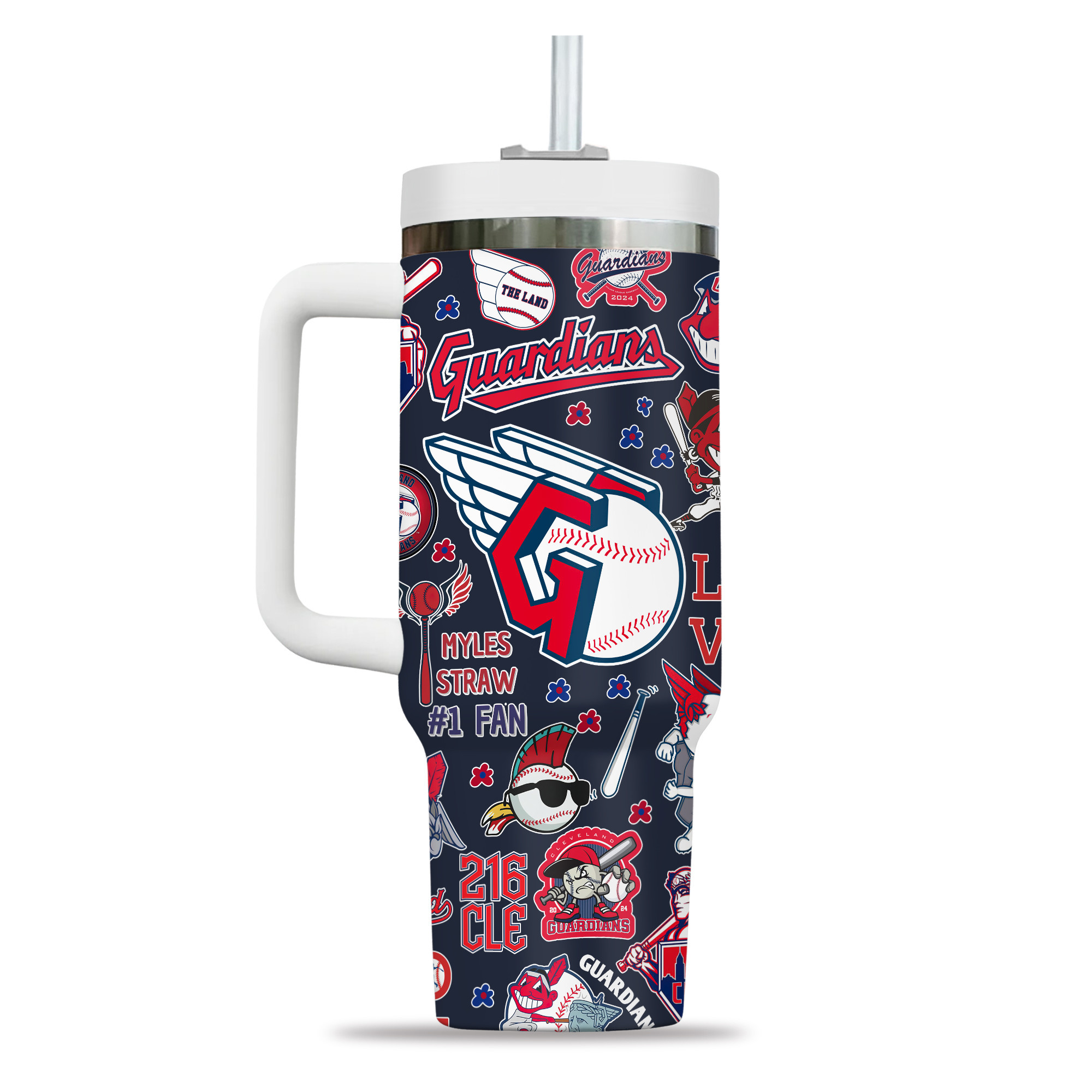 Cleveland Guardians MLB Custom Stanley Cup 40 oz 30 oz Tumbler With Handle