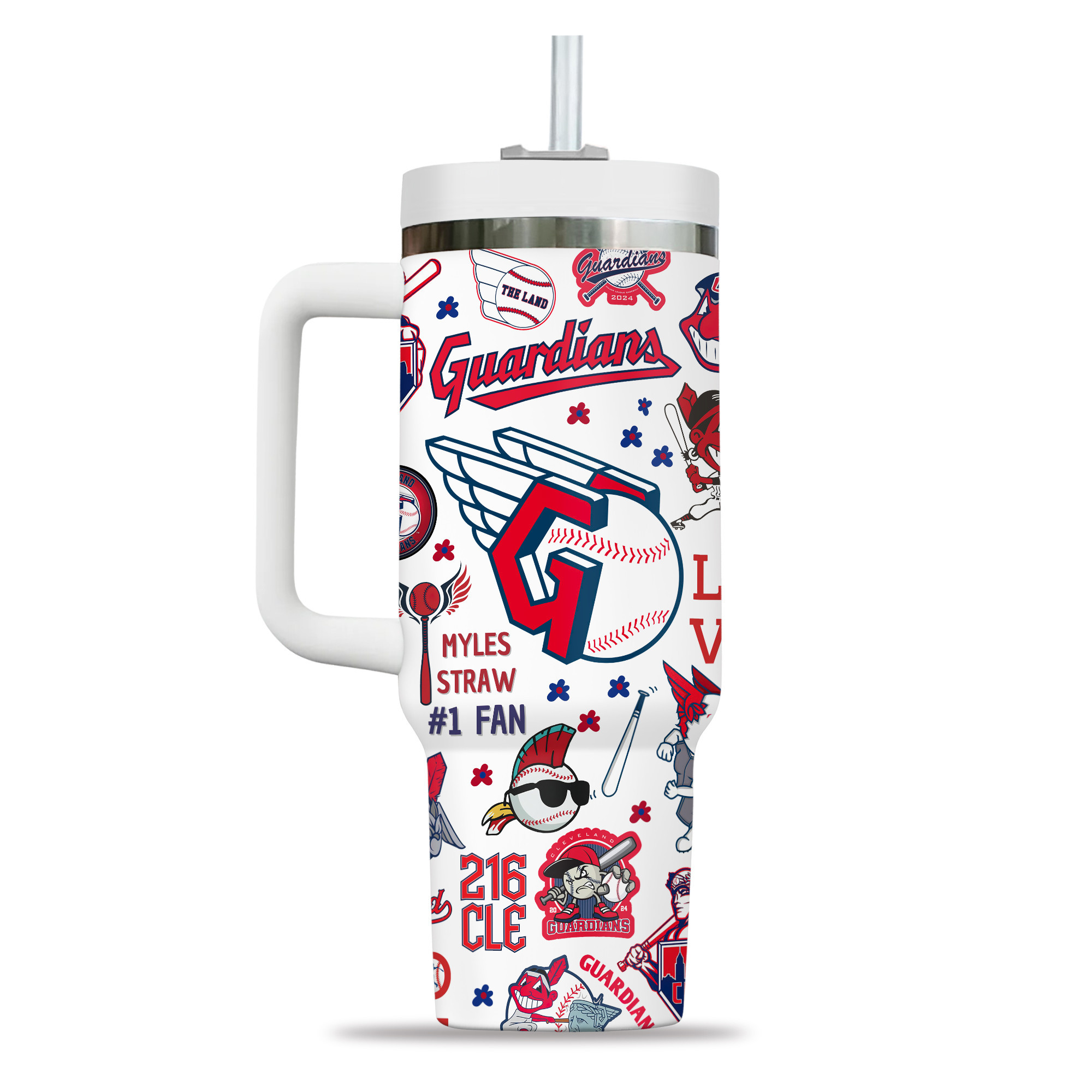 Cleveland Guardians MLB Custom Stanley Cup 40 oz 30 oz Tumbler With Handle