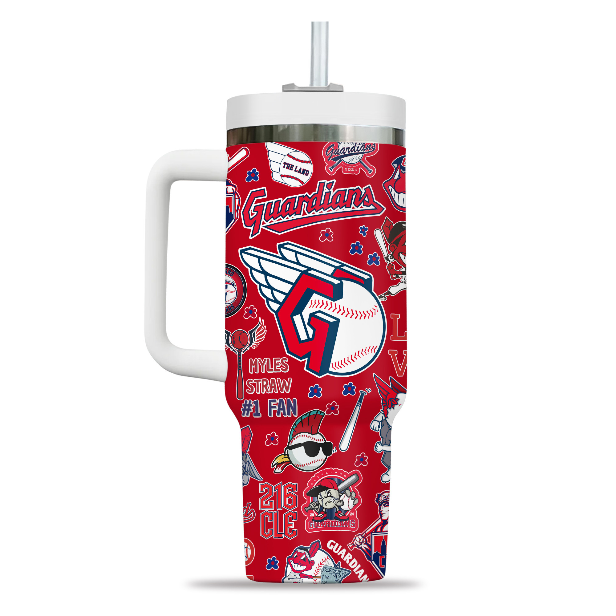 Cleveland Guardians MLB Custom Stanley Cup 40 oz 30 oz Tumbler With Handle