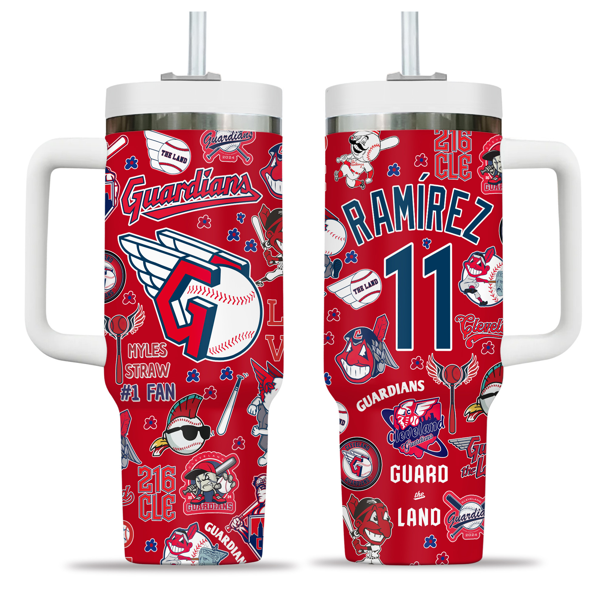 Cleveland Guardians MLB Custom Stanley Cup 40 oz 30 oz Tumbler With Handle