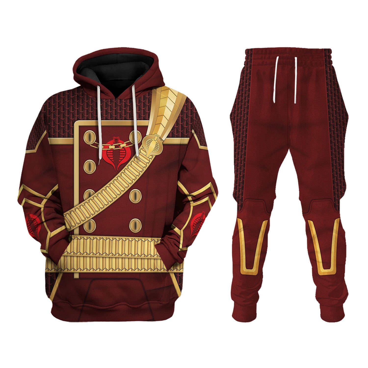 Cobra Commander Burgundy Color Costumes Hoodie Sweatshirt T-Shirt - Stormmerch Exclusive