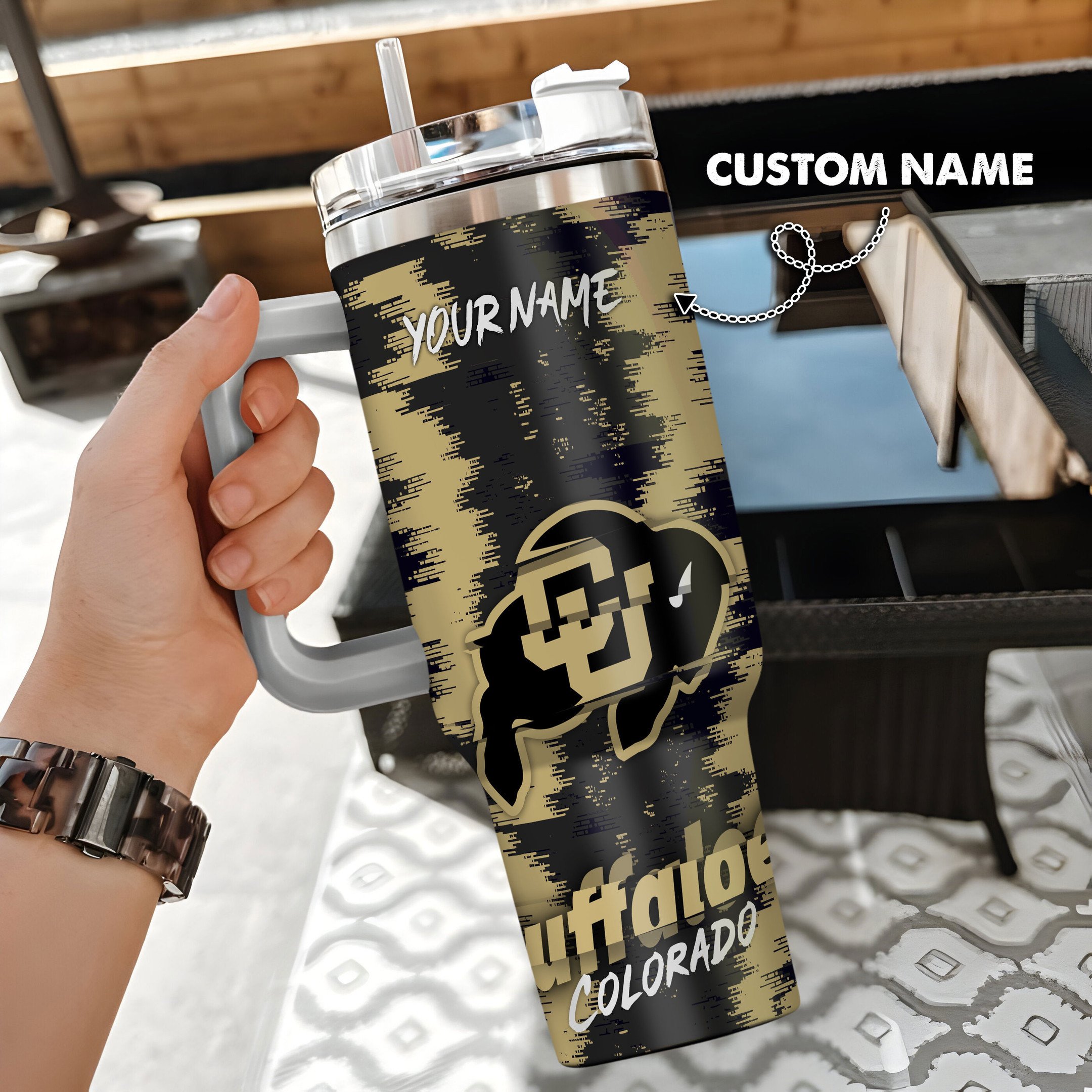 Colorado Buffaloes NCAA Custom Stanley Cup 40 oz 30 oz Tumbler With Handle