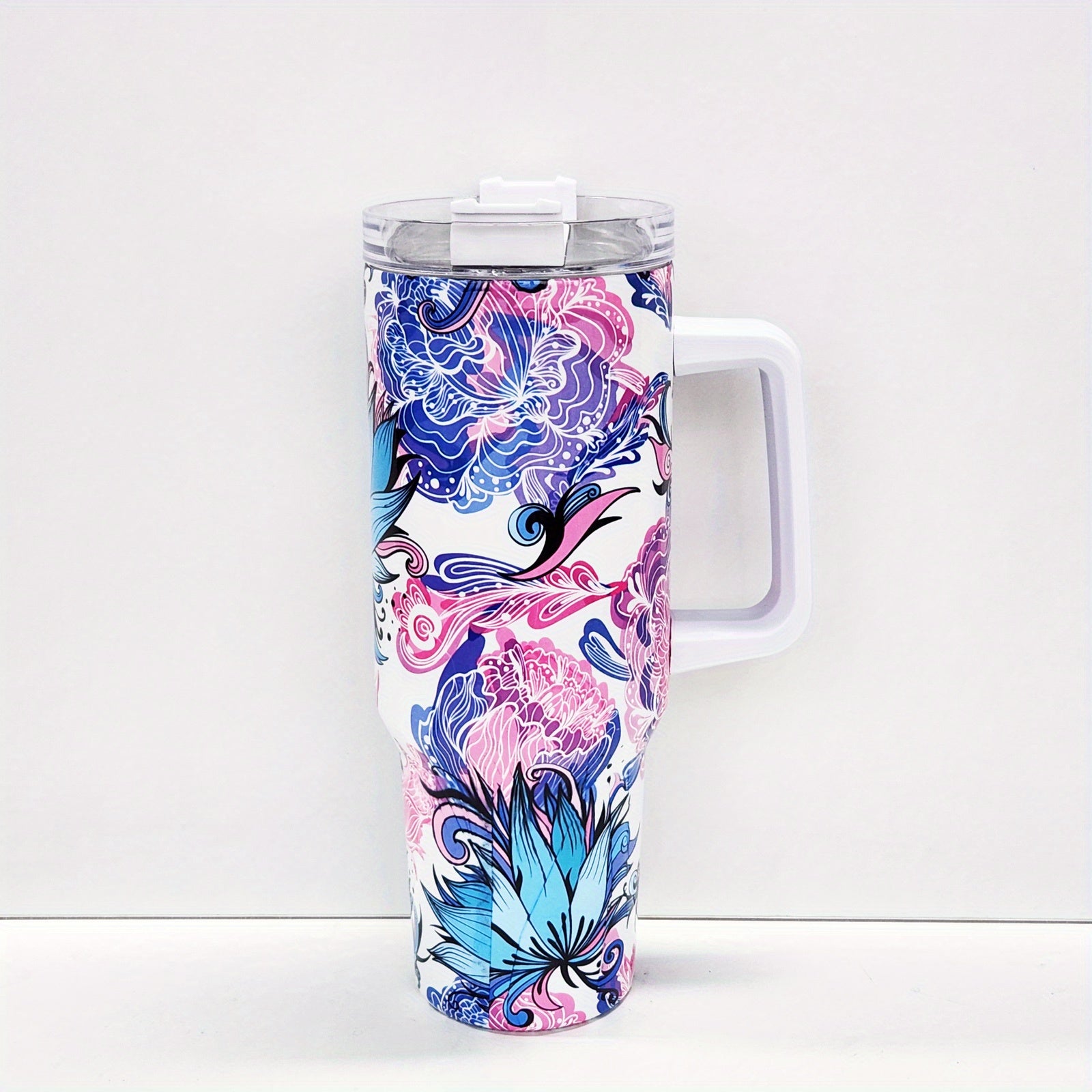 Colorful Flower Custom Stanley Cup 40 oz 30 oz Tumbler With Handle