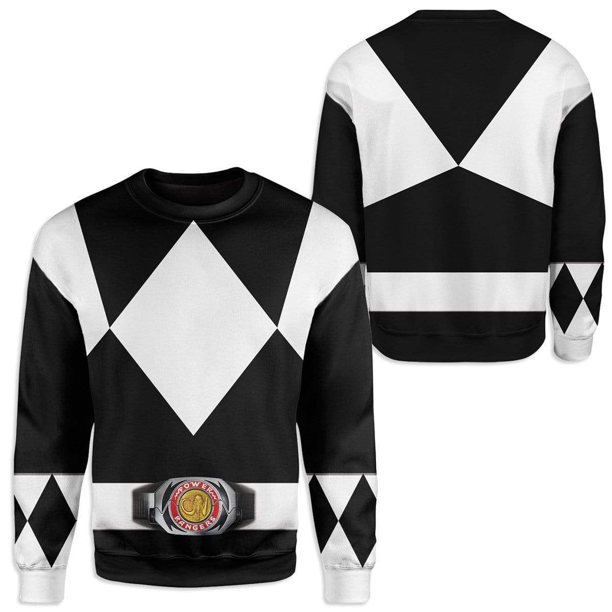 Cosplay Black MIGHTY MORPHIN Power Ranger Costume Hoodie Sweatshirt T-Shirt Sweatpants Tracksuit - Stormmerch Exclusive