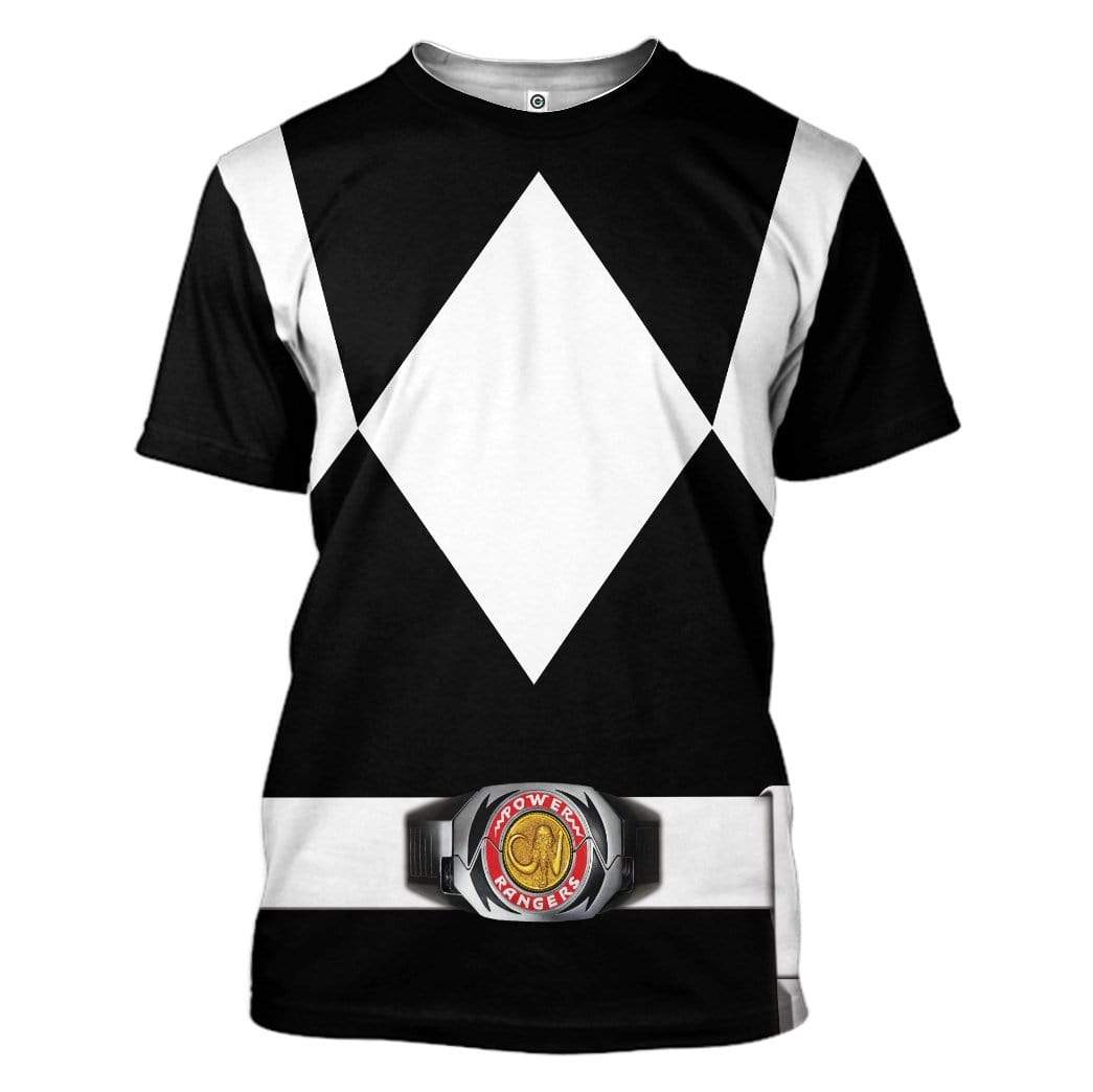 Cosplay Black MIGHTY MORPHIN Power Ranger Costume Hoodie Sweatshirt T-Shirt Sweatpants Tracksuit - Stormmerch Exclusive