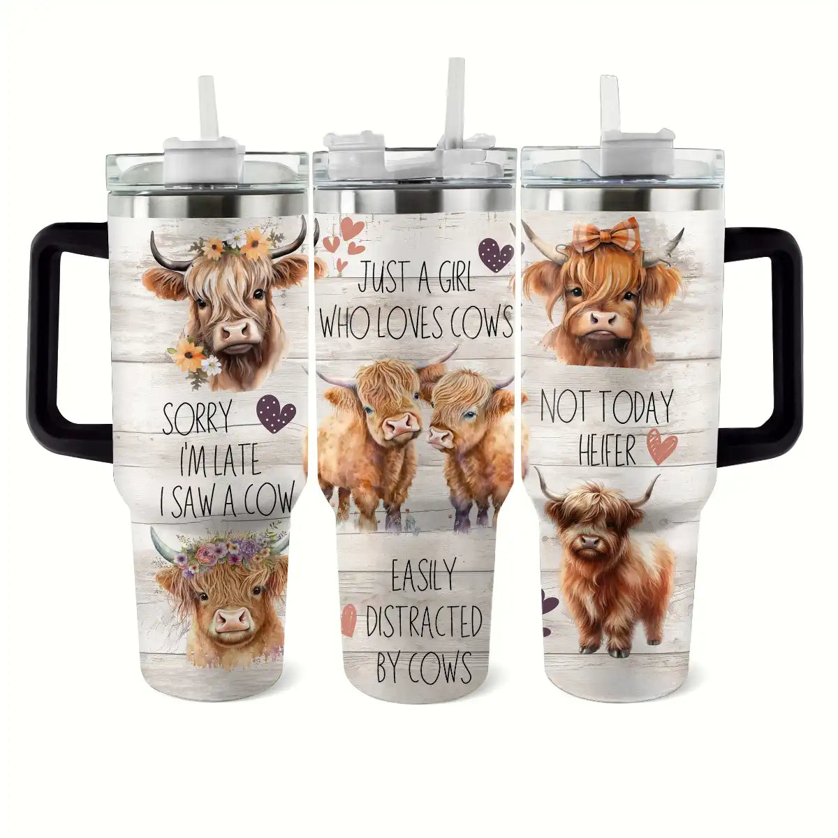 Cow Custom Stanley Cup 40 oz 30 oz Tumbler With Handle