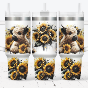 Cow Flower Custom Stanley Cup 40 oz 30 oz Tumbler With Handle