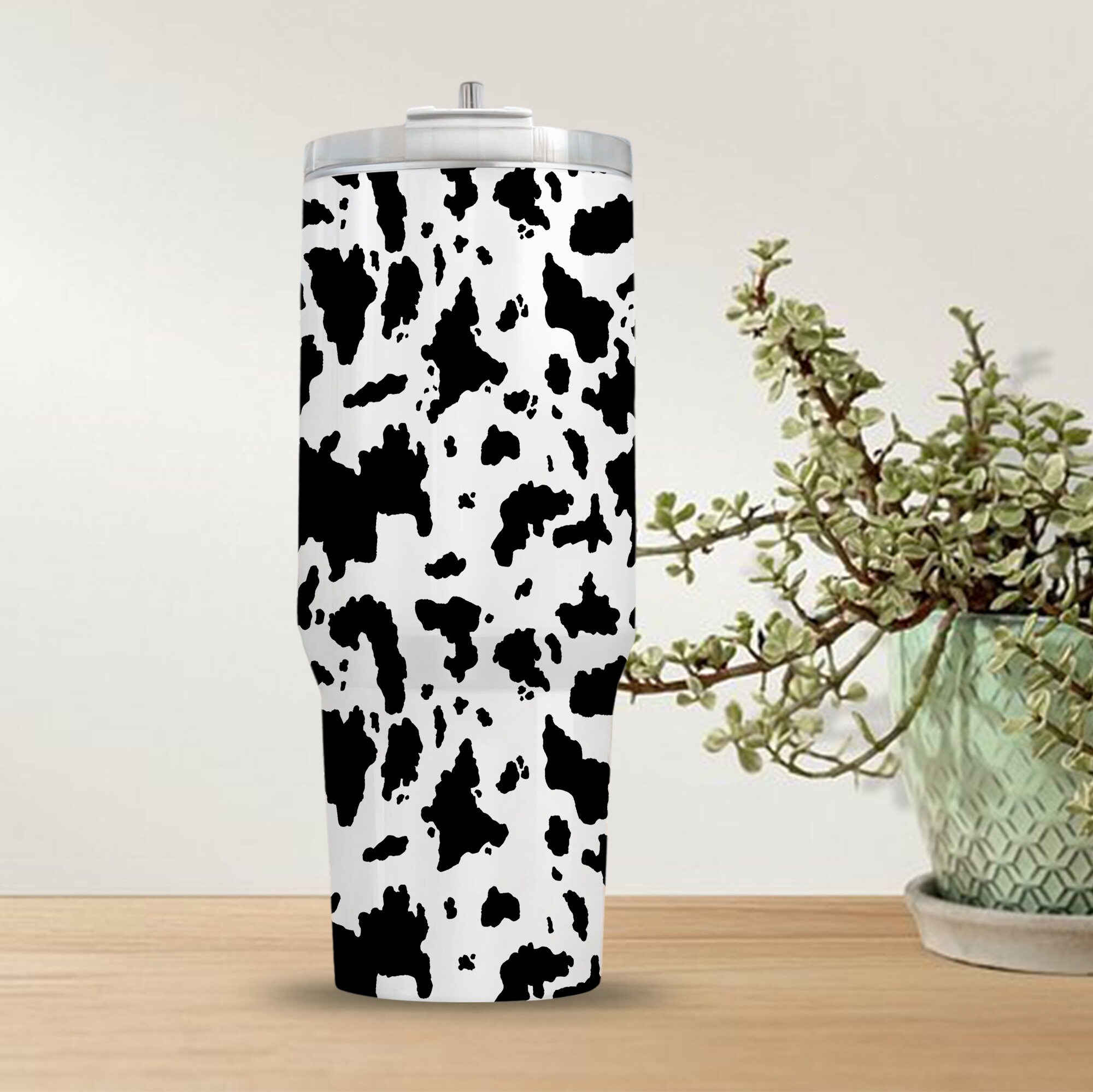 Cow Print Custom Stanley Cup 40 oz 30 oz Tumbler With Handle
