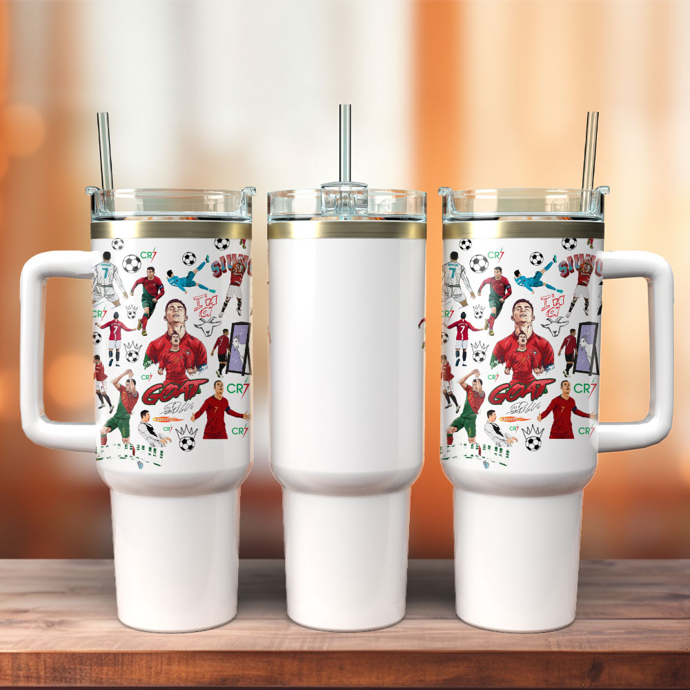 Cristiano Ronaldo CR7 Custom Stanley Cup 40 oz 30 oz Tumbler With Handle