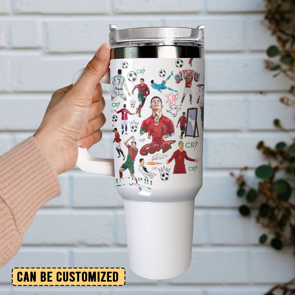 Cristiano Ronaldo CR7 Custom Stanley Cup 40 oz 30 oz Tumbler With Handle