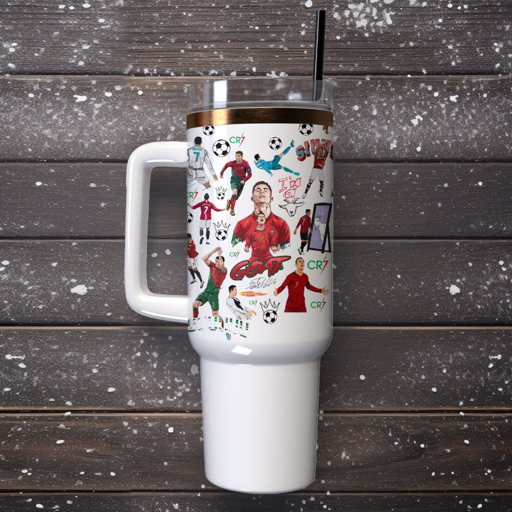 Cristiano Ronaldo CR7 Custom Stanley Cup 40 oz 30 oz Tumbler With Handle