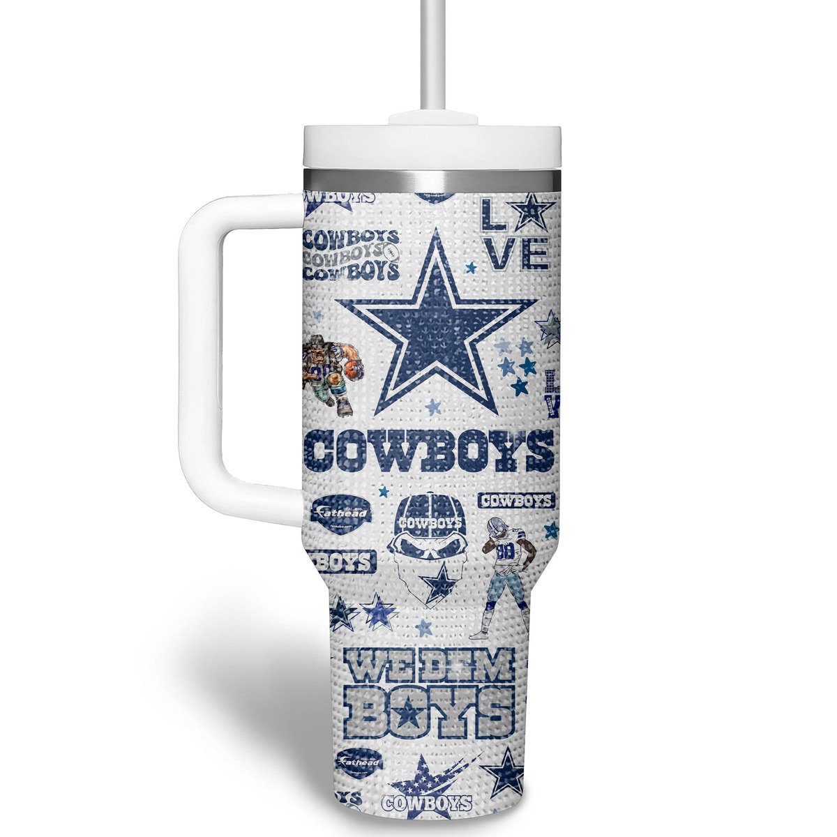 Dallas Cowboys Bling NFL Custom Stanley Cup 40 oz 30 oz Tumbler With Handle