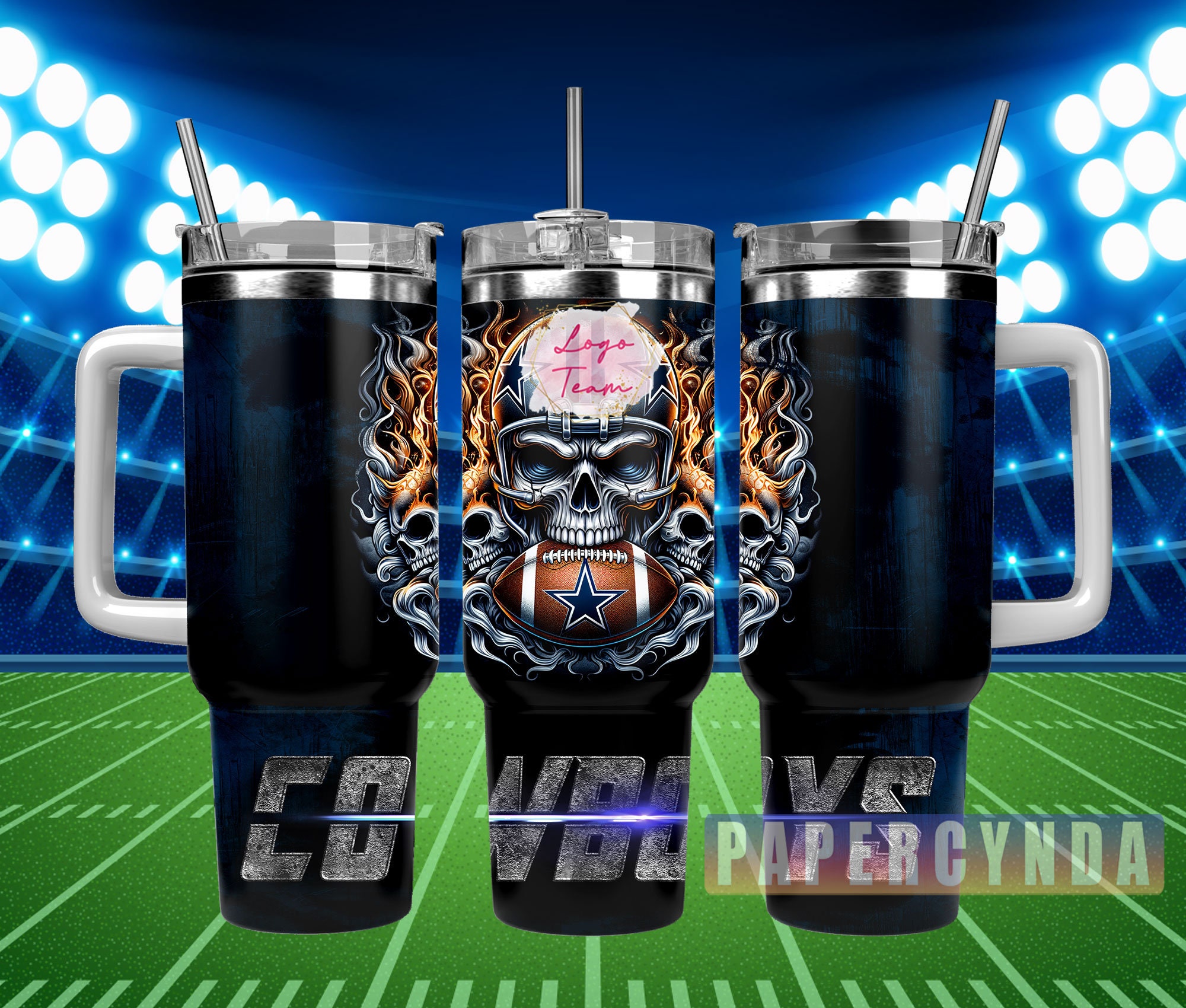 Dallas Cowboys Custom Stanley Cup 40 oz 30 oz Tumbler With Handle