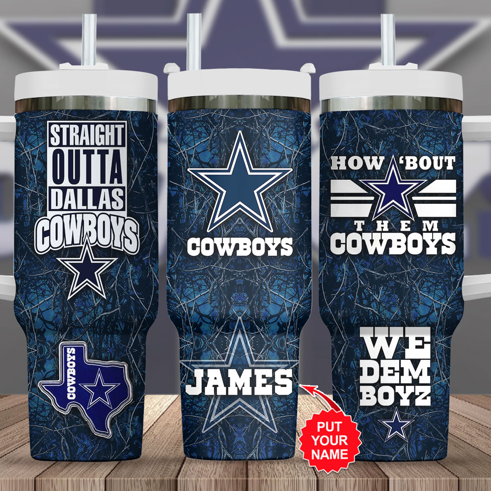 Dallas Cowboys NFL Custom Stanley Cup 40 oz 30 oz Tumbler With Handle