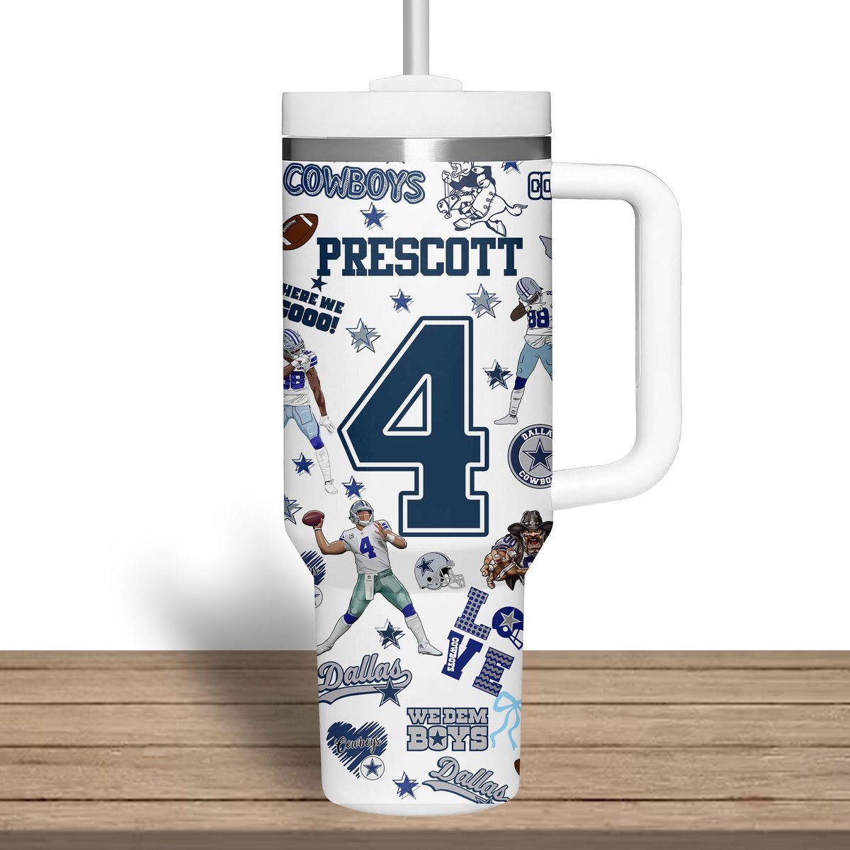 Dallas Cowboys NFL Custom Stanley Cup 40 oz 30 oz Tumbler With Handle