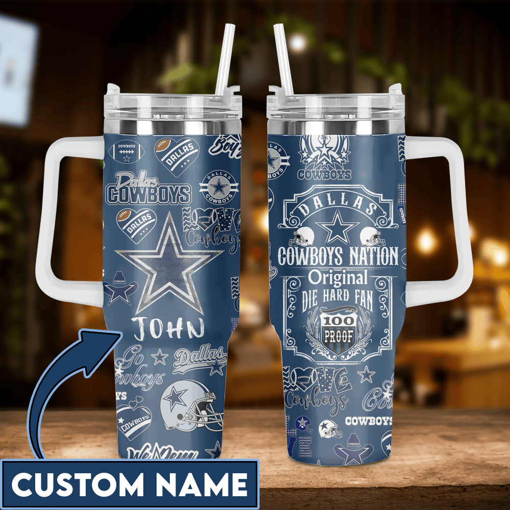 Dallas Cowboys NFL Custom Stanley Cup 40 oz 30 oz Tumbler With Handle