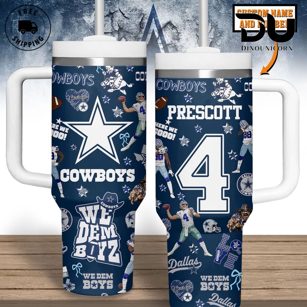 Dallas Cowboys NFL Custom Stanley Cup 40 oz 30 oz Tumbler With Handle
