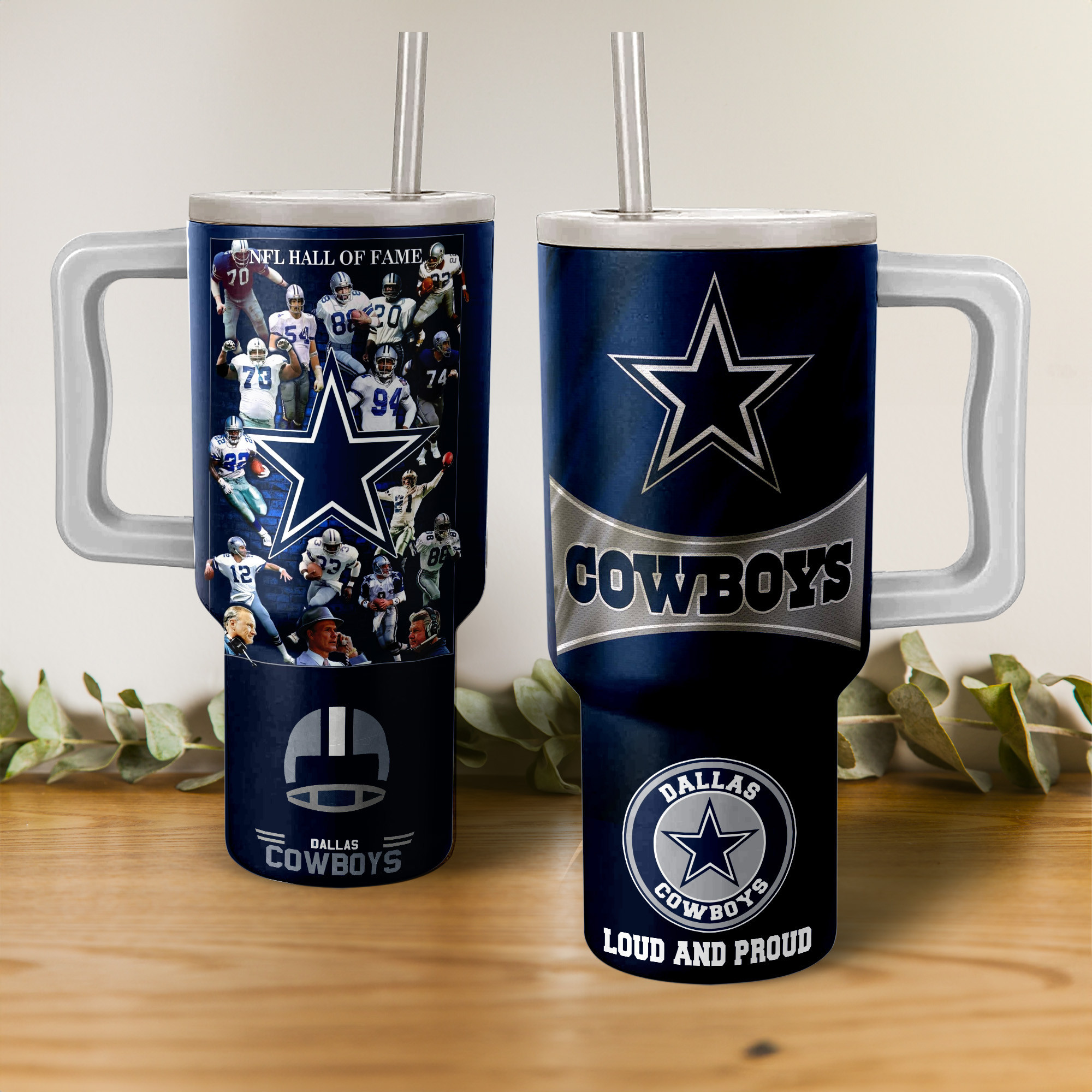 Dallas Cowboys NFL Custom Stanley Cup 40 oz 30 oz Tumbler With Handle