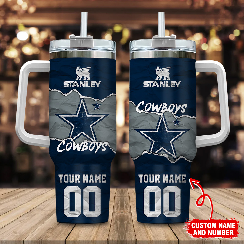 Dallas Cowboys NFL Custom Stanley Cup 40 oz 30 oz Tumbler With Handle