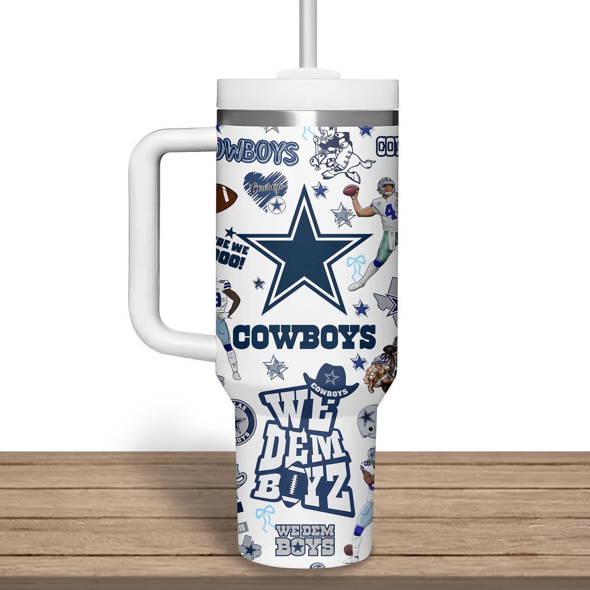 Dallas Cowboys NFL Custom Stanley Cup 40 oz 30 oz Tumbler With Handle
