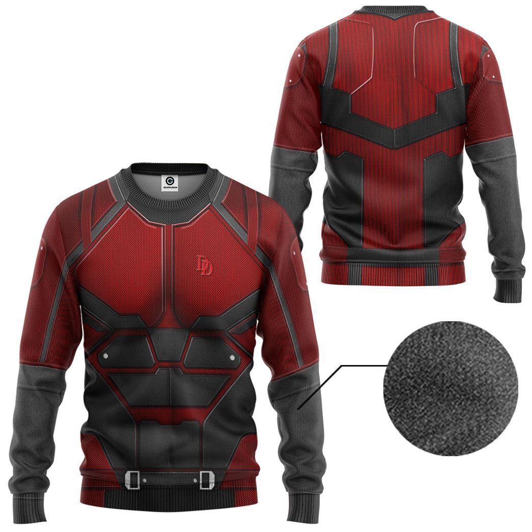 Daredevil Suit Costume Hoodie Sweatshirt T-Shirt Sweatpants Tracksuit - Stormmerch Exclusive