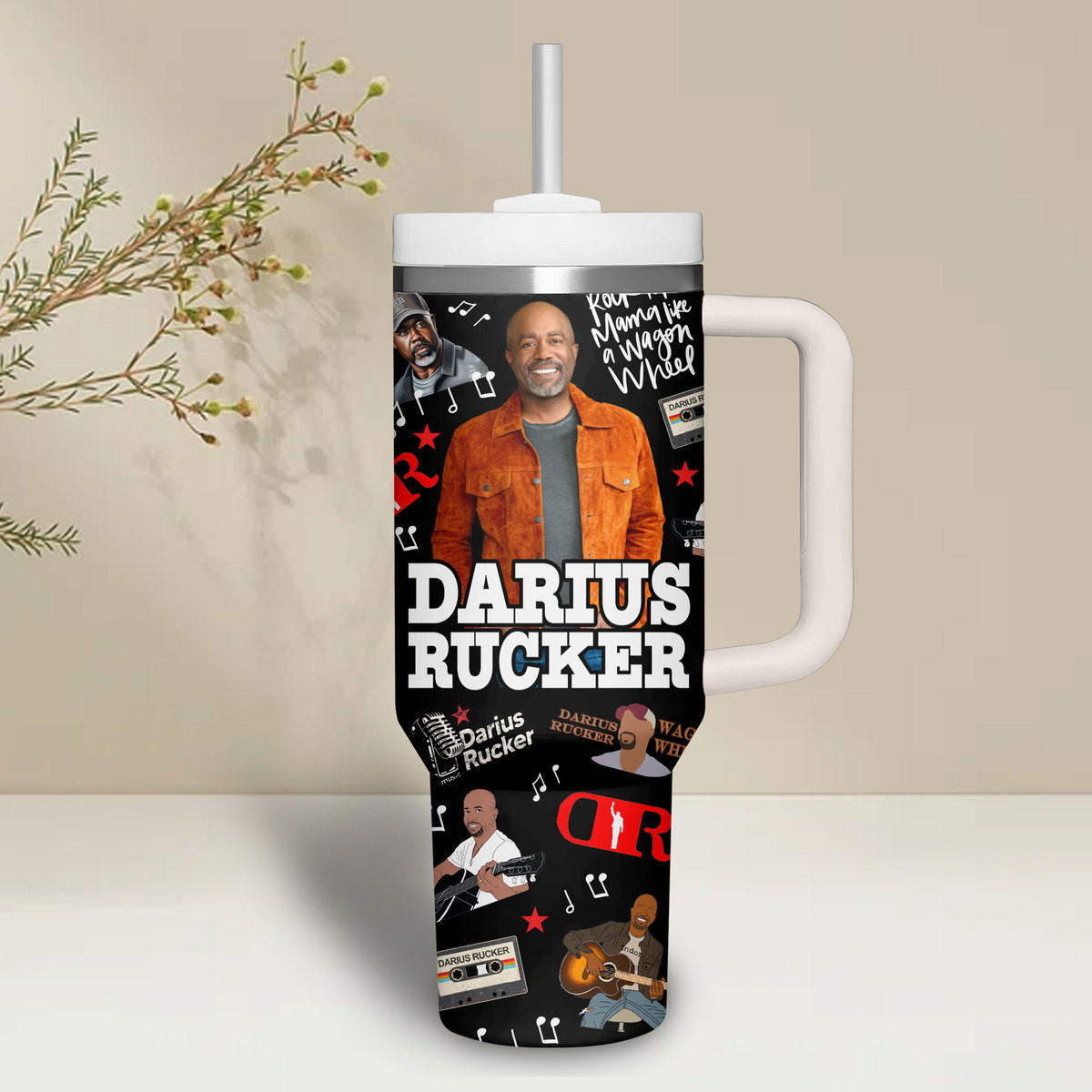 Darius Rucker Music Custom Stanley Cup 40 oz 30 oz Tumbler With Handle