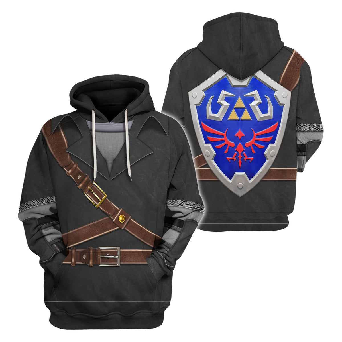 Dark Link Attire Shield Unisex Hoodie Sweatshirt T-shirt Sweatpants Cosplay - Stormmerch Exclusive