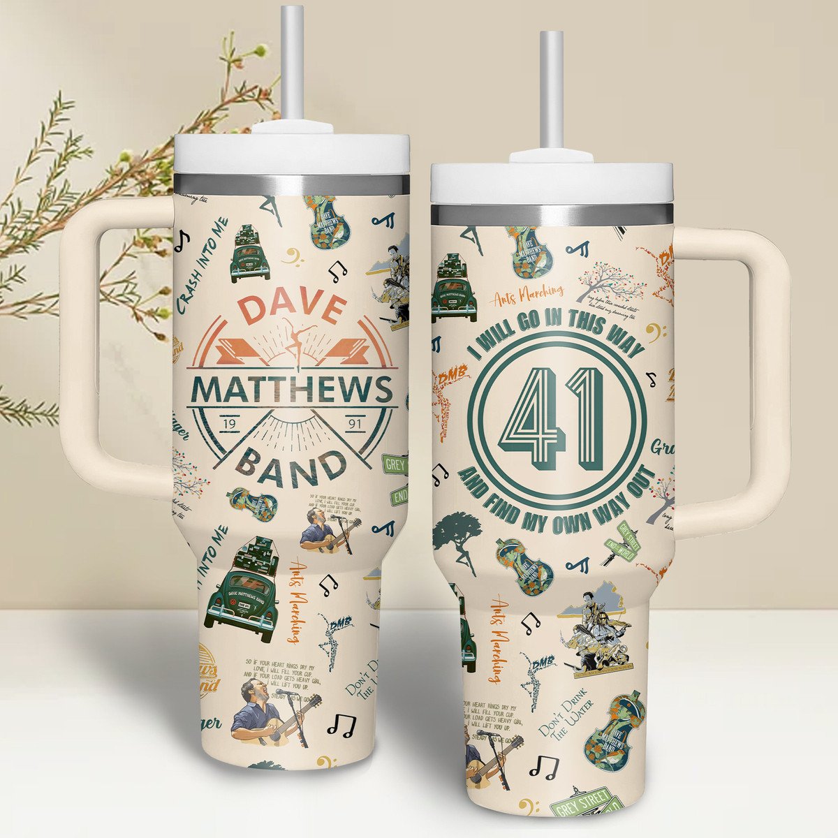 Dave Matthews Band Music Custom Stanley Cup 40 oz 30 oz Tumbler With Handle