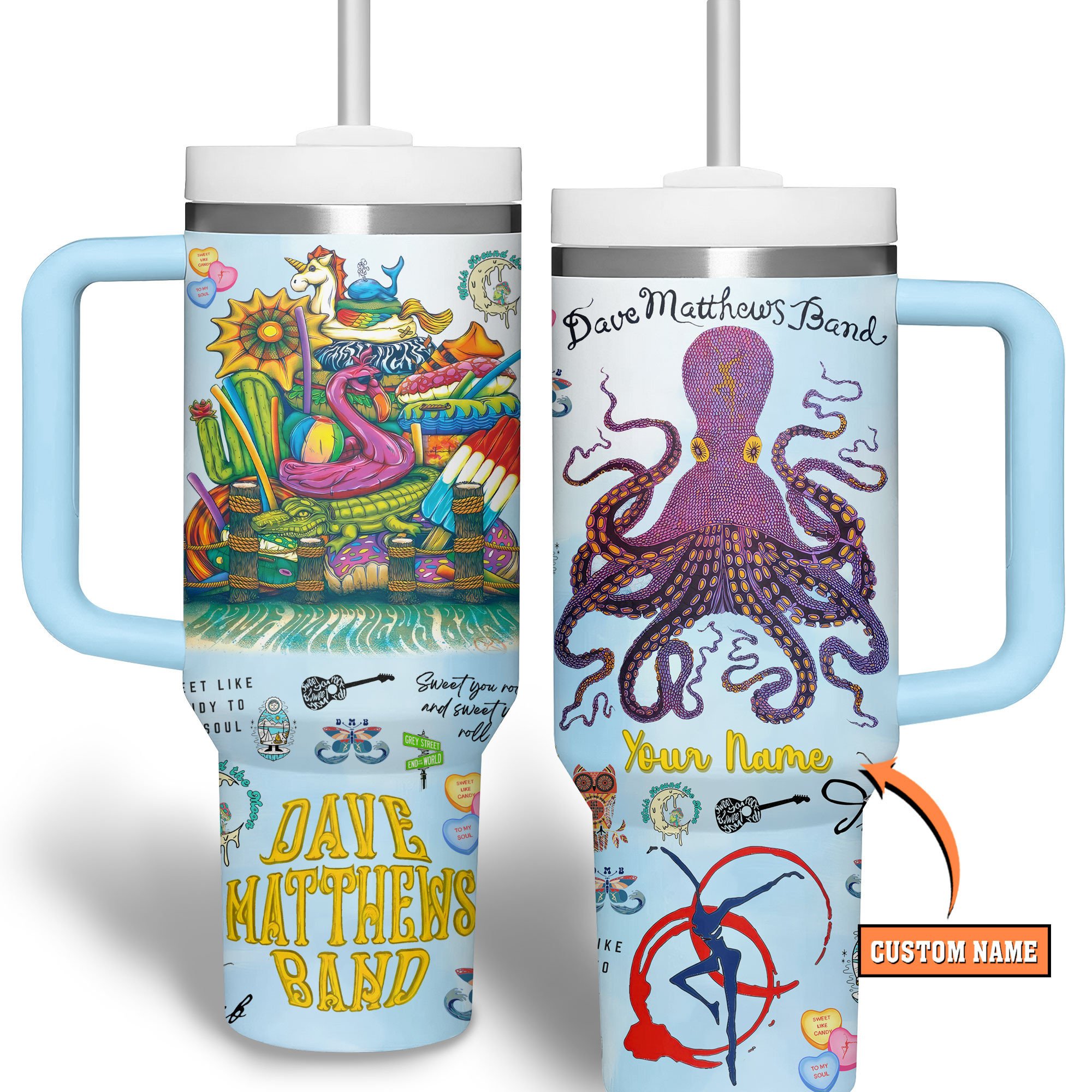 Dave Matthews Music Custom Stanley Cup 40 oz 30 oz Tumbler With Handle