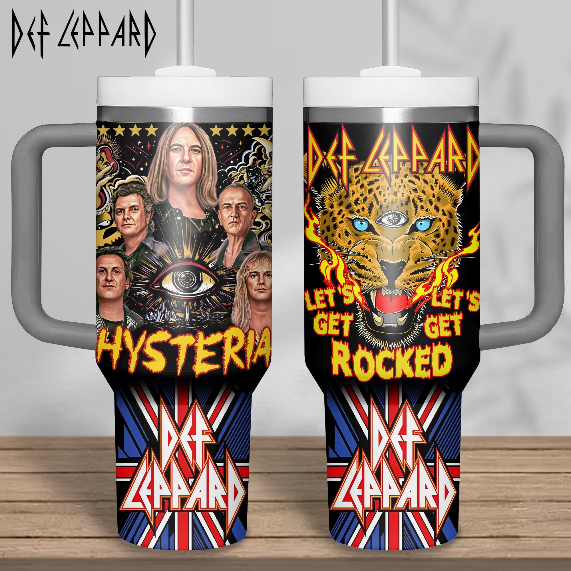 Def Leppard Music Custom Stanley Cup 40 oz 30 oz Tumbler With Handle
