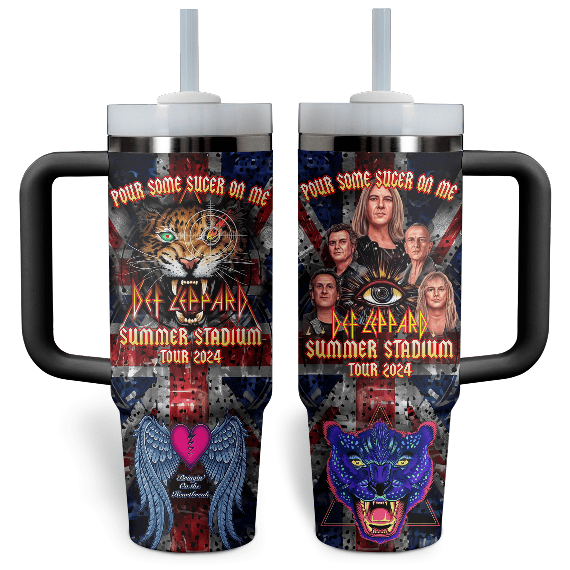 Def Leppard Music Custom Stanley Cup 40 oz 30 oz Tumbler With Handle