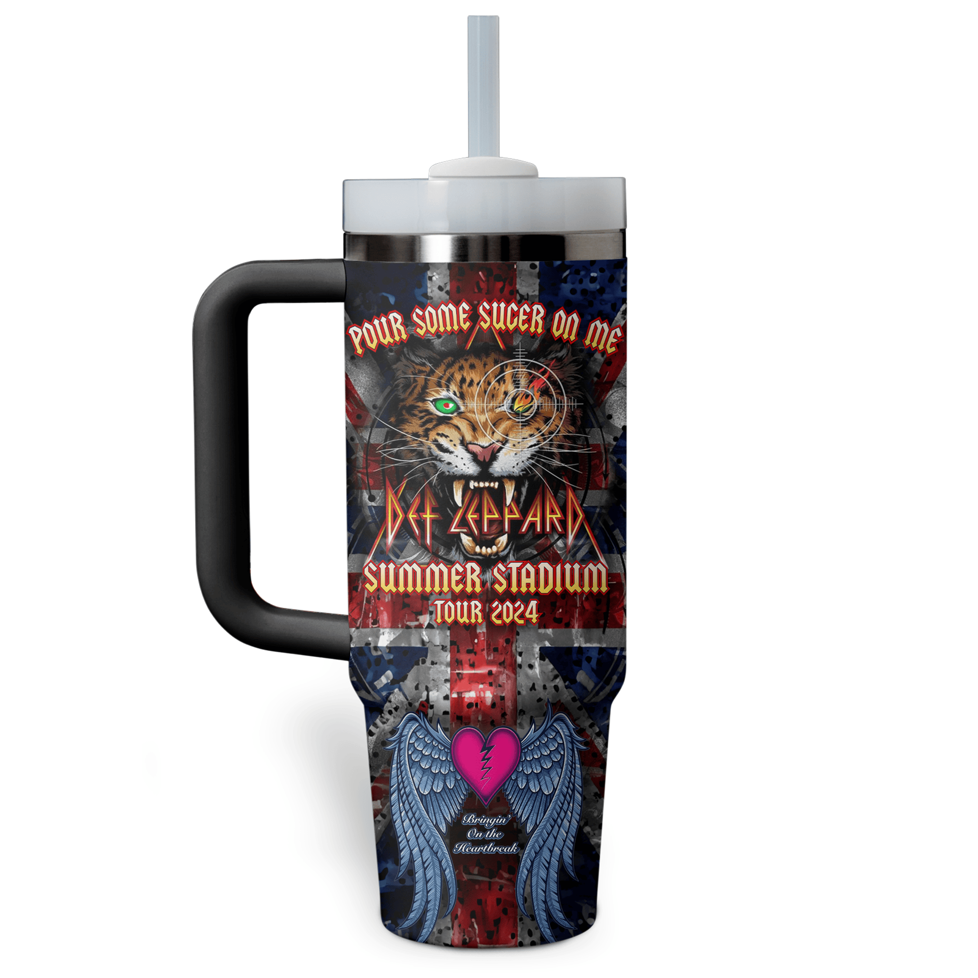 Def Leppard Music Custom Stanley Cup 40 oz 30 oz Tumbler With Handle