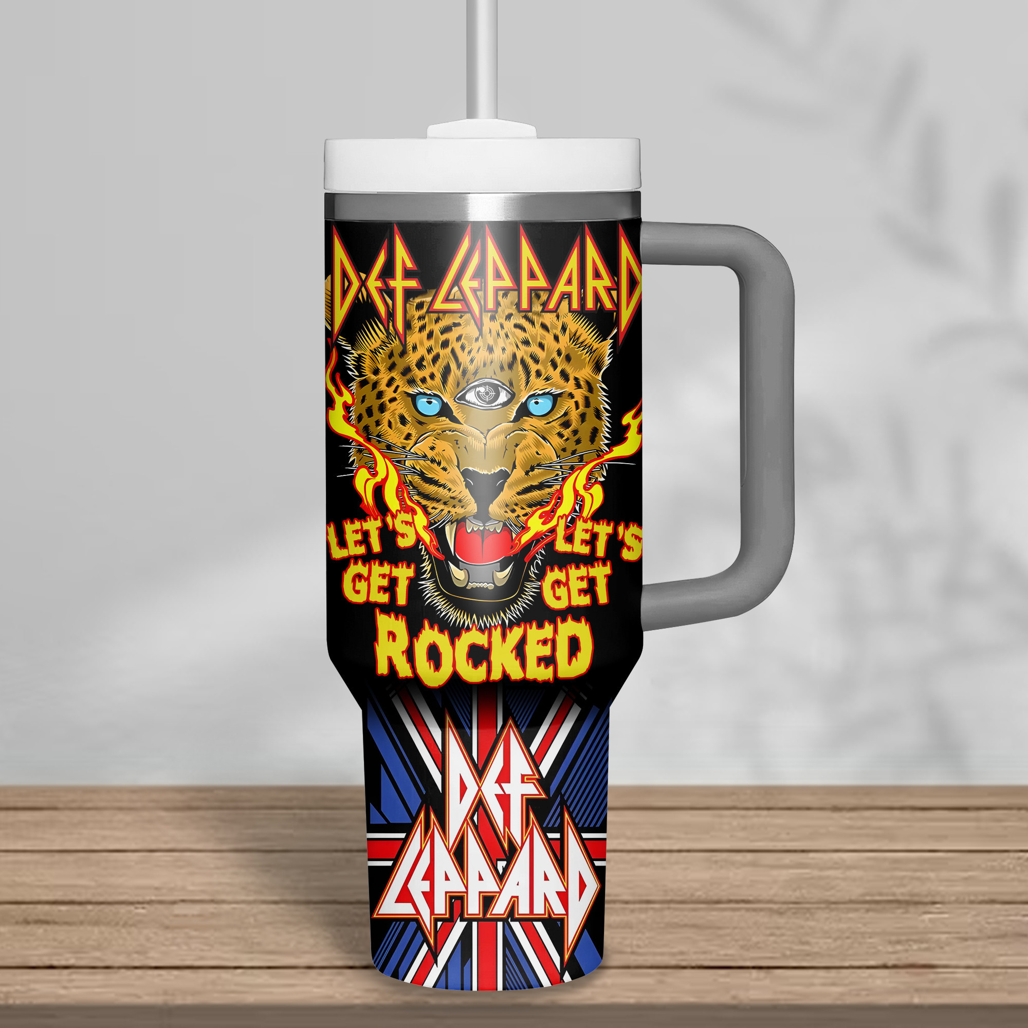 Def Leppard Music Custom Stanley Cup 40 oz 30 oz Tumbler With Handle