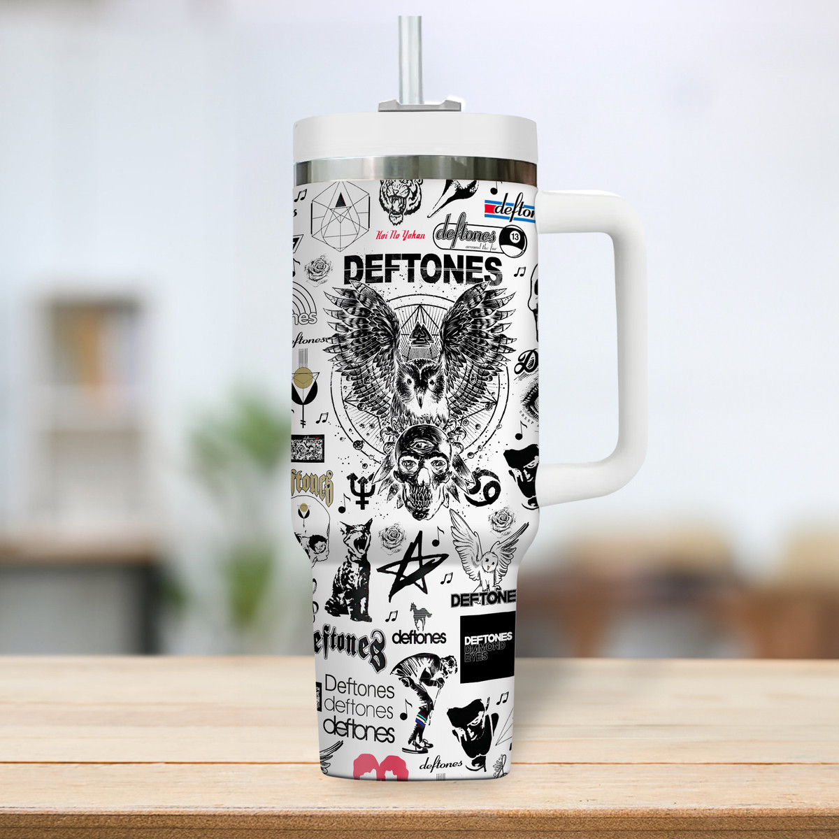 Deftones Music Custom Stanley Cup 40 oz 30 oz Tumbler With Handle