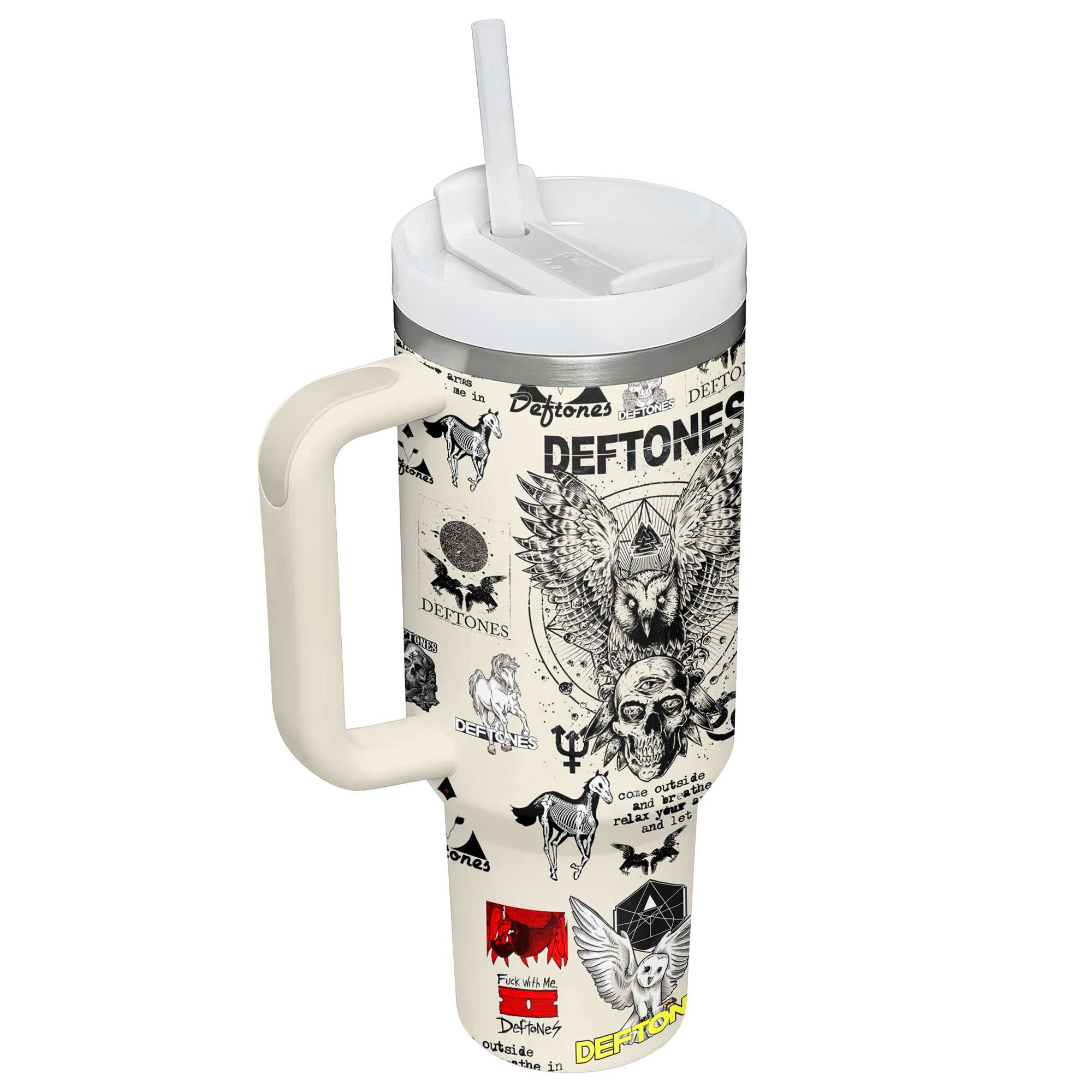 Deftones Music Custom Stanley Cup 40 oz 30 oz Tumbler With Handle