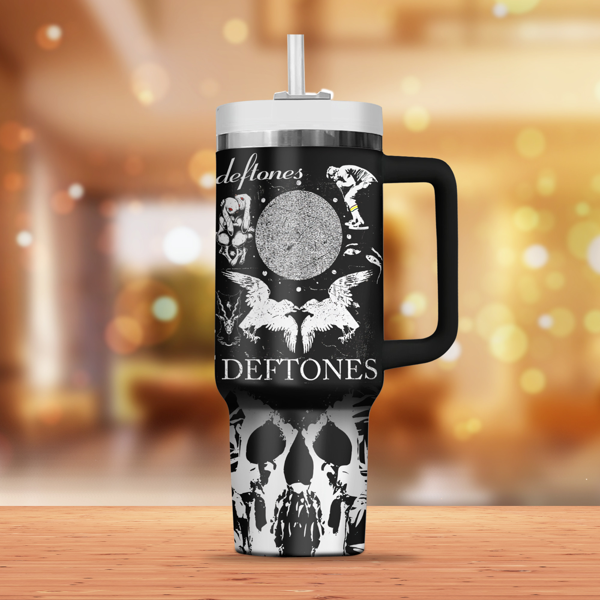 Deftones Music Custom Stanley Cup 40 oz 30 oz Tumbler With Handle
