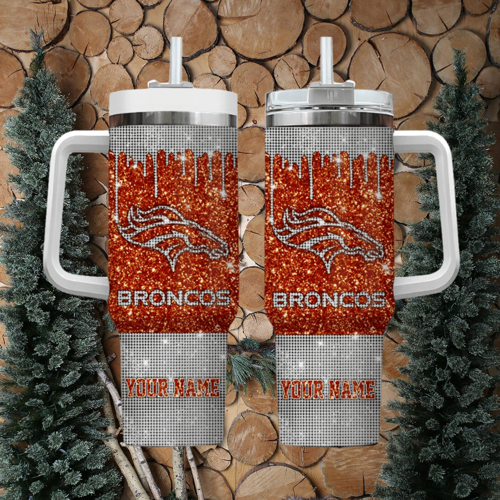 Denver Broncos NFL Custom Stanley Cup 40 oz 30 oz Tumbler With Handle