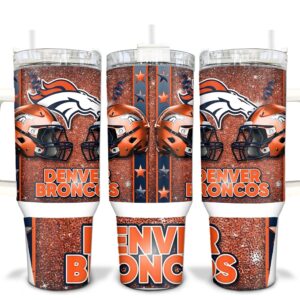 Denver Broncos NFL Custom Stanley Cup 40 oz 30 oz Tumbler With Handle
