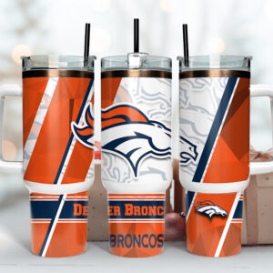 Denver Broncos NFL Custom Stanley Cup 40 oz 30 oz Tumbler With Handle