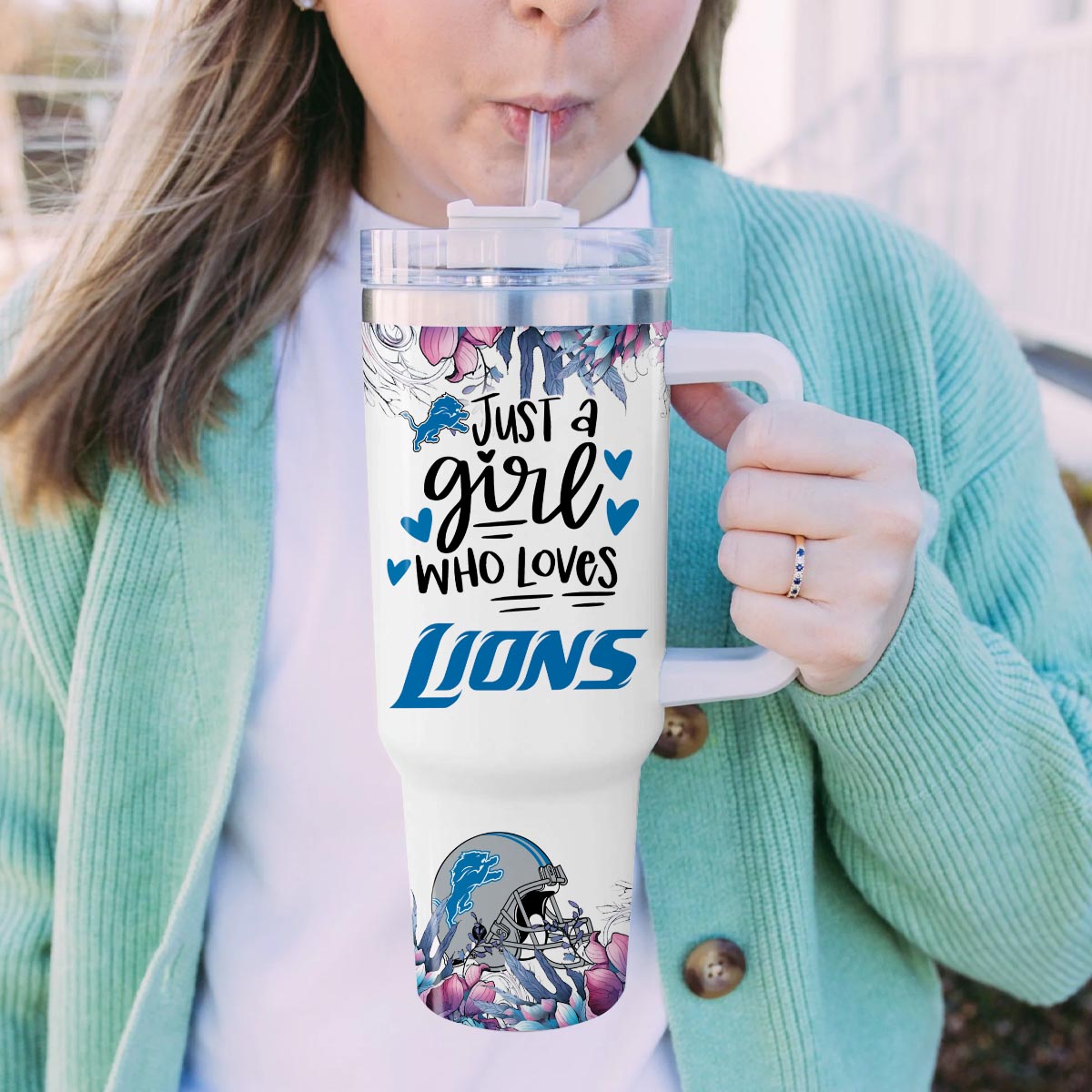 Detroit Lions NFL Custom Stanley Cup 40 oz 30 oz Tumbler With Handle
