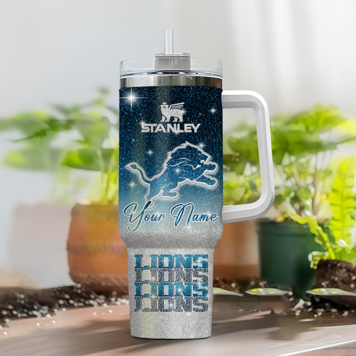 Detroit Lions NFL Custom Stanley Cup 40 oz 30 oz Tumbler With Handle