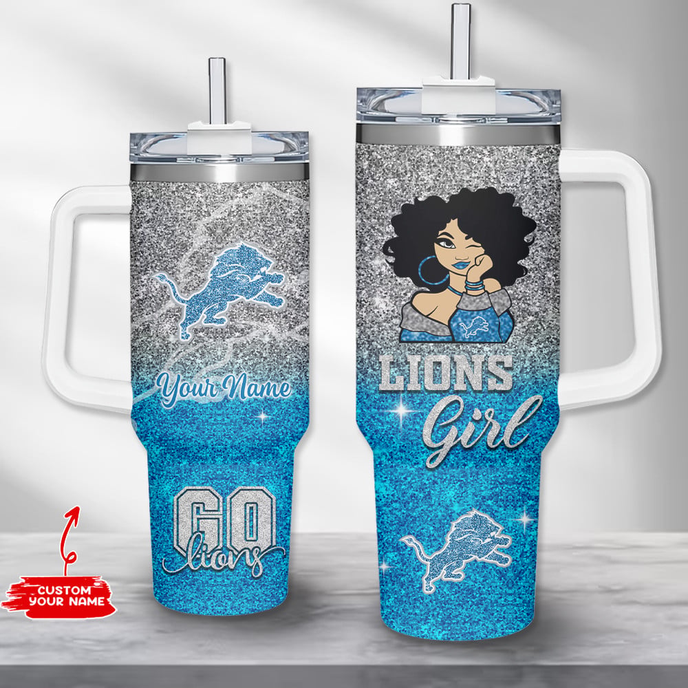 Detroit Lions NFL Custom Stanley Cup 40 oz 30 oz Tumbler With Handle
