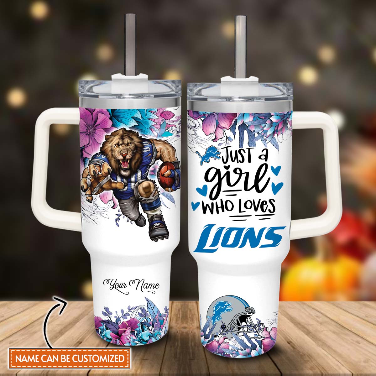 Detroit Lions NFL Custom Stanley Cup 40 oz 30 oz Tumbler With Handle
