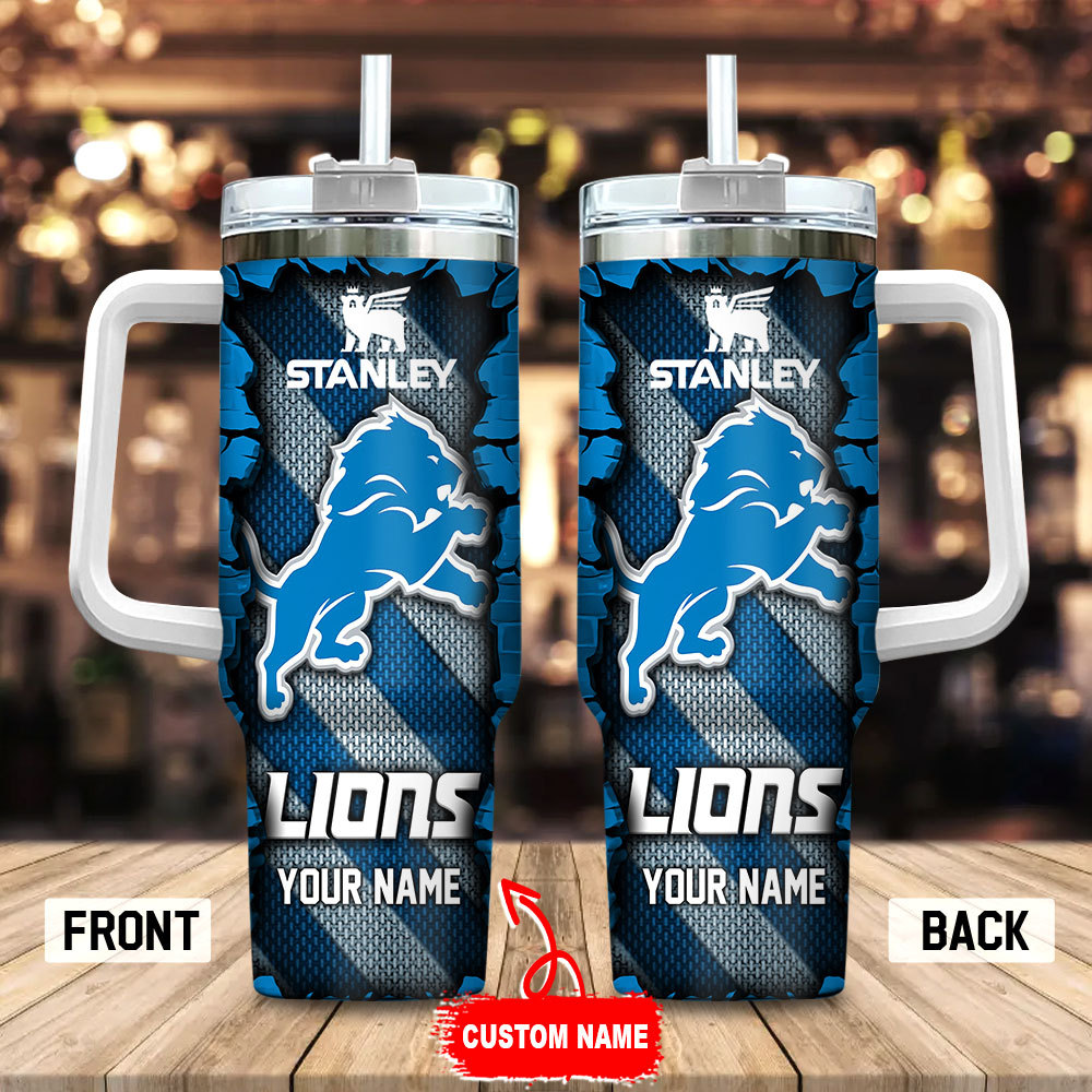 Detroit Lions NFL Custom Stanley Cup 40 oz 30 oz Tumbler With Handle