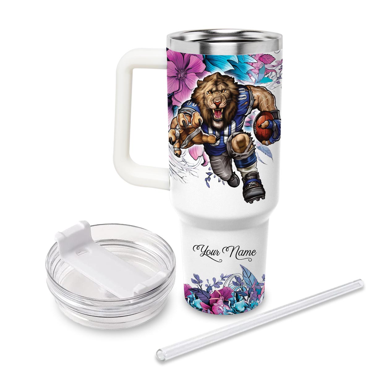 Detroit Lions NFL Custom Stanley Cup 40 oz 30 oz Tumbler With Handle