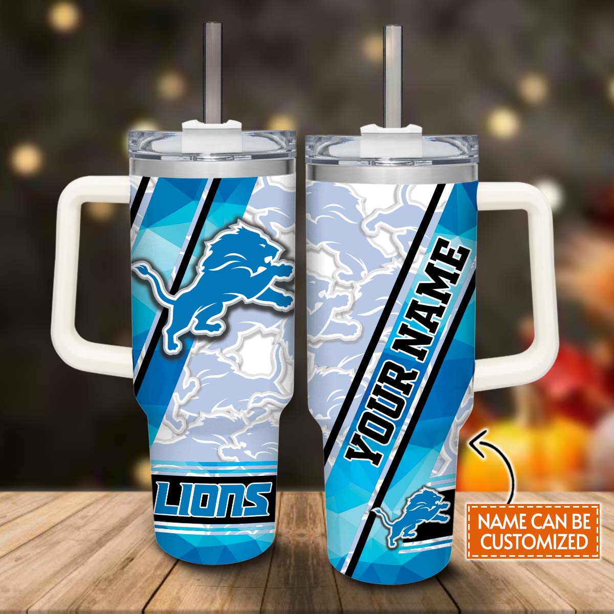 Detroit Lions NFL Custom Stanley Cup 40 oz 30 oz Tumbler With Handle