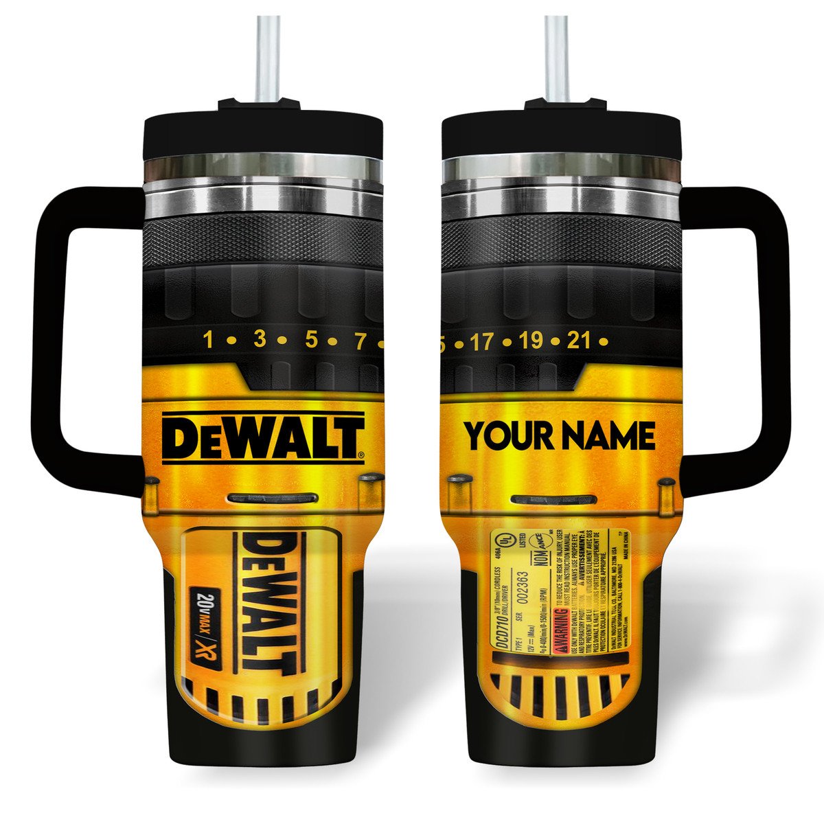 Dewalt Company Custom Stanley Cup 40 oz 30 oz Tumbler With Handle