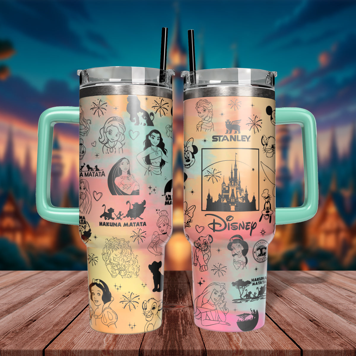 Disney Character Cartoon Custom Stanley Cup 40 oz 30 oz Tumbler With Handle