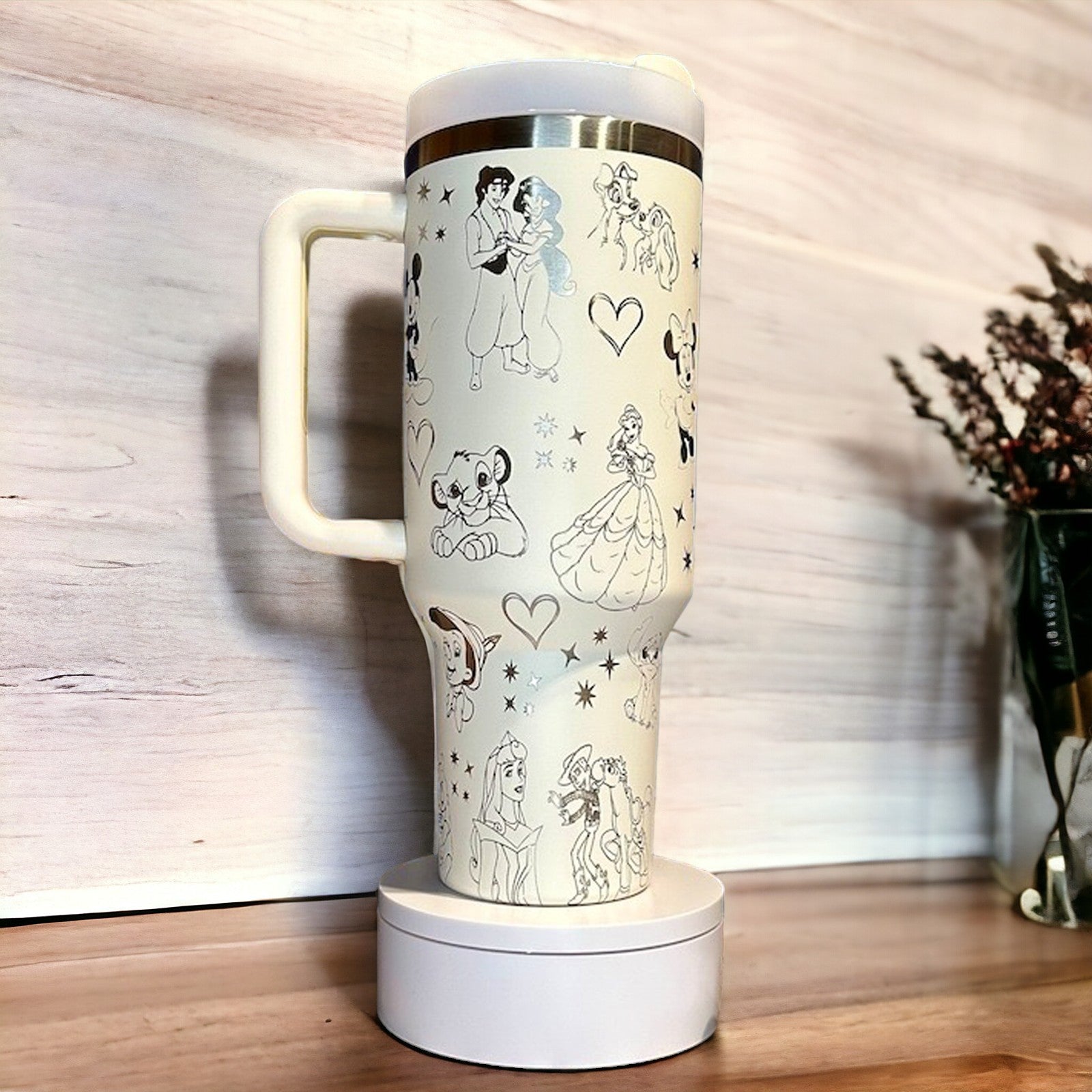 Disney Characters Cartoon Custom Stanley Cup 40 oz 30 oz Tumbler With Handle